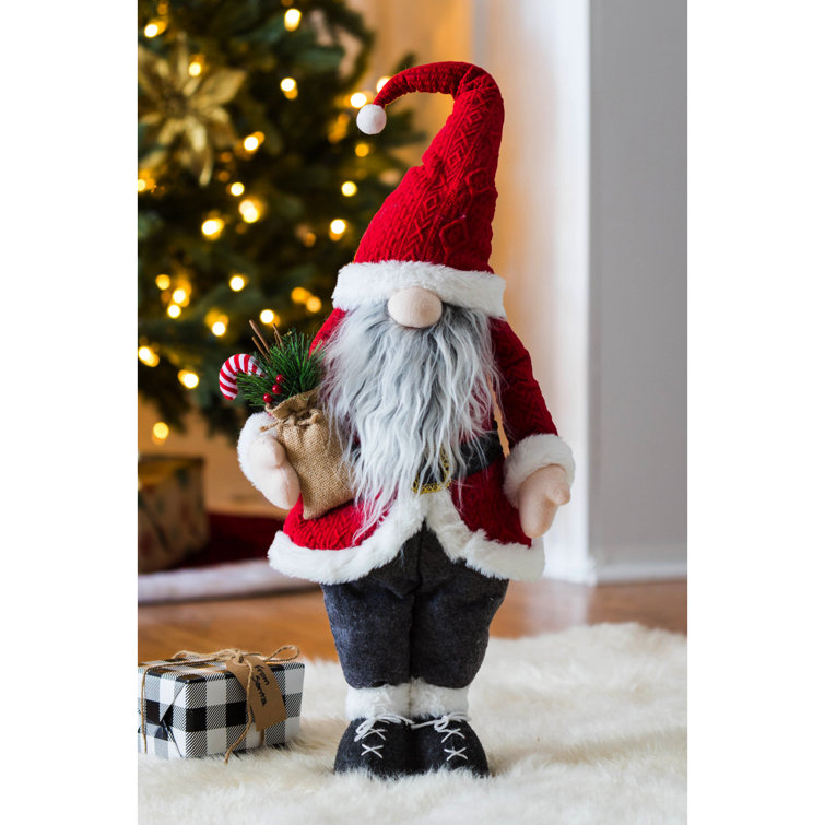 The Holiday Aisle LED Plush Gnome Santa Table Décor Wayfair Canada